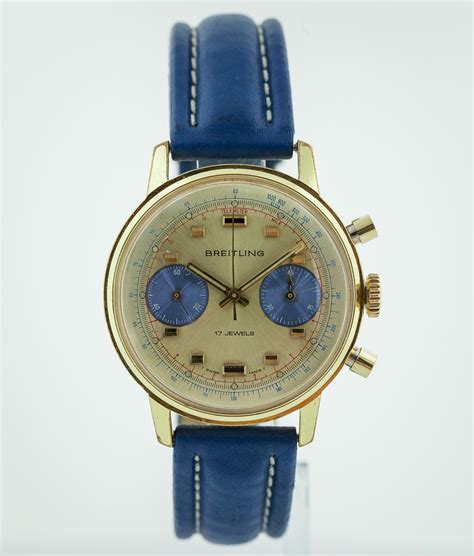 breitling 9122 1972|Breitling Chronograph, Ref 9122, Vintage, Gold Plated Case, .